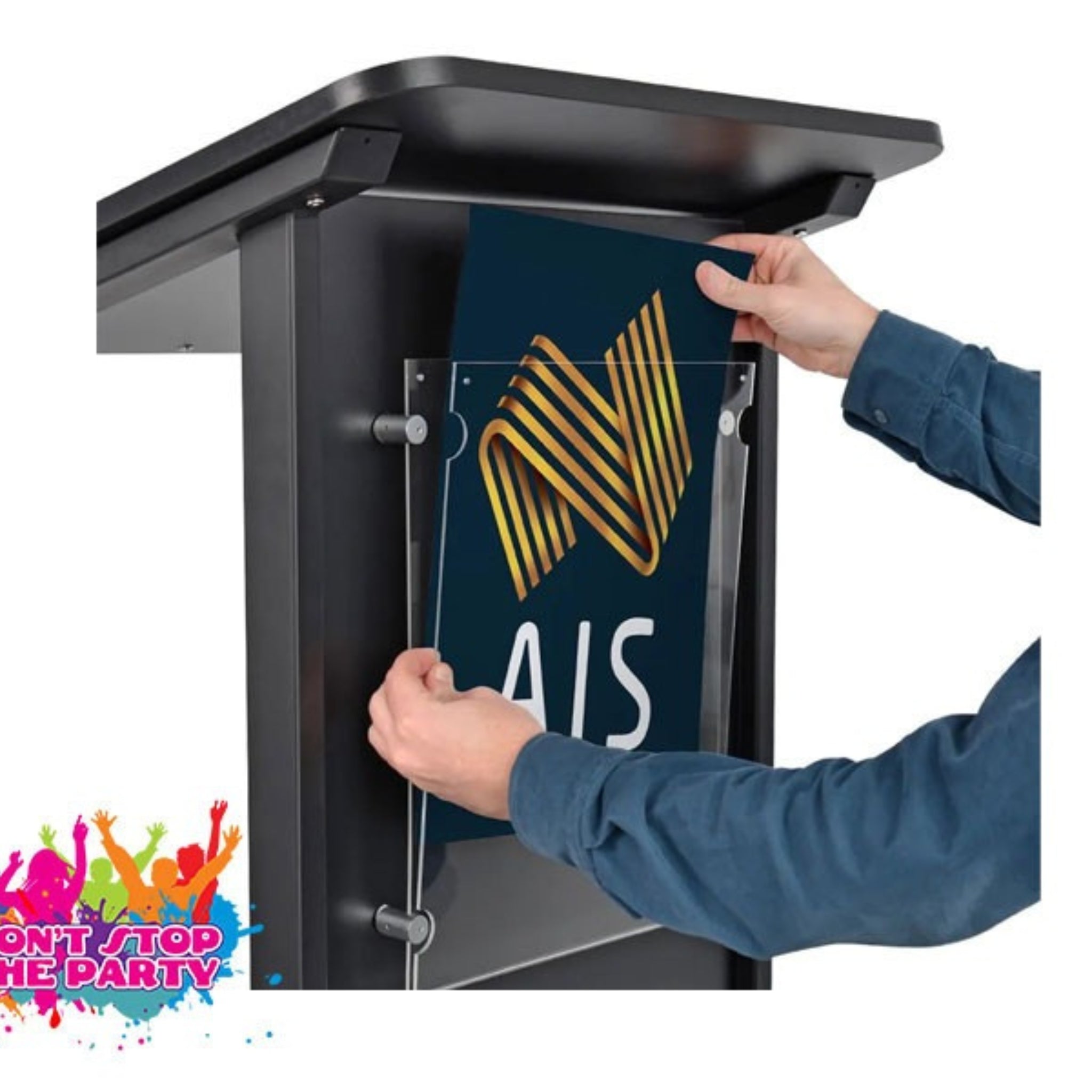 Lectern with Display Frame